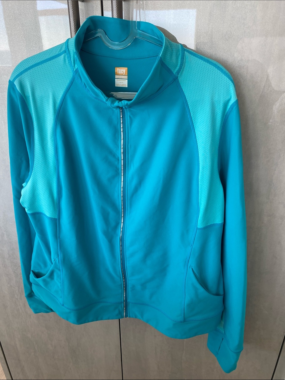 EUC Lucy Teal Zip-Front Athletic Jacket size XL